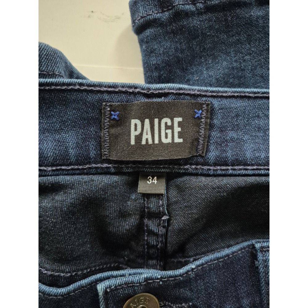 PAIGE Federal Slim Straight Leg Jeans Matson Dark Indigo Blue Mens Size 34 - Picture 3 of 8